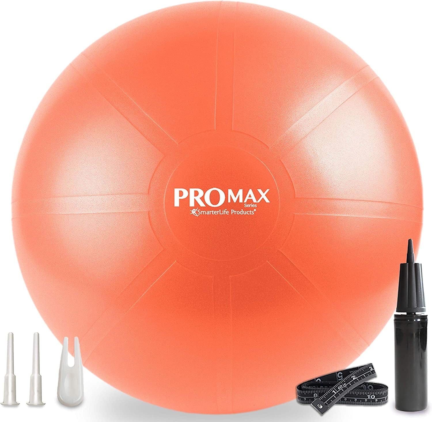 Smarterlife PRO MAX Workout Exercise Ball for Fitness, Yoga, Balance, Stability, or Birthing, Great as Yoga Ball Chair for Office or Exercise Gym Equipment for Home, Non-Slip Design