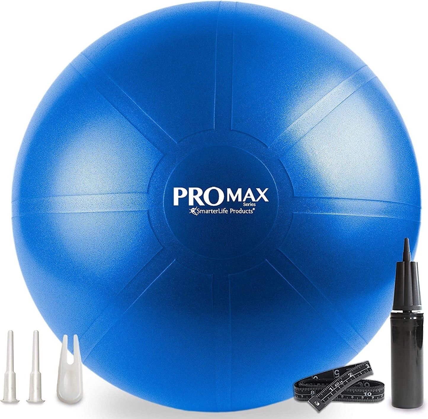 Smarterlife PRO MAX Workout Exercise Ball for Fitness, Yoga, Balance, Stability, or Birthing, Great as Yoga Ball Chair for Office or Exercise Gym Equipment for Home, Non-Slip Design