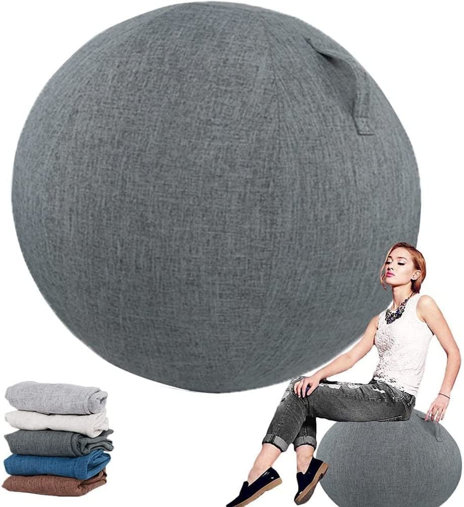 STZXDP 75Cm Durable Yoga Ball Cover, Gym Ball Cover Exercise Pilates Ball Cover,Sitting Ball Dustproof Covers Storage Bag with Carry Handle for Balance Stability Fitness 4,75CM