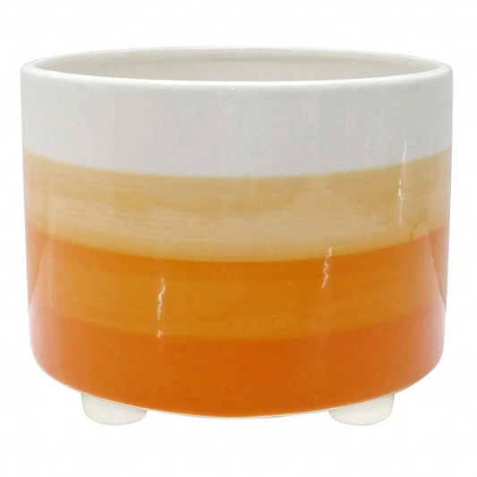 Catcci Sunny Club Indoor Orange Ombre Ceramic Planter, 8"