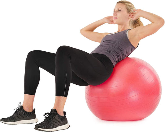 Sunny Health & Fitness Anti-Burst Gym Yoga Exercise Ball in 55 CM, 65 CM and 75 CM