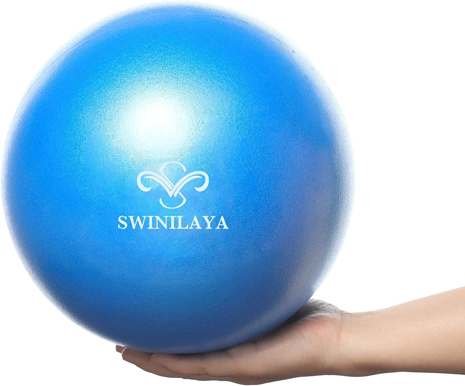 SWINILAYA 9 Inch Small Exercise Balls for Yoga, Barre, Physical Therapy, Stretching, Posture, Core Fitness – Mini Bender & Massager Ball for Back Pain with Workout Guide