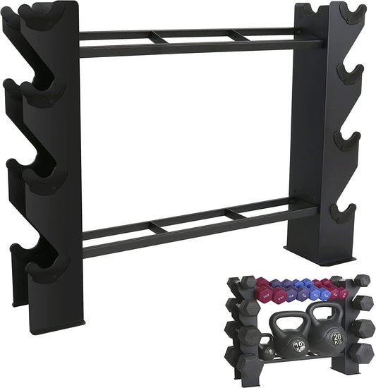 Tamisom Dumbbell Rack Stand, 2 Tier Weight Rack for Home Gym Dumbbell Storage,Rack Only,32.5"X24.5"X4.4"