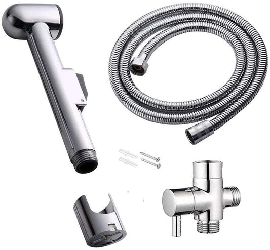 TANGNADE Tools Handheld Bidet Sprayer Diaper Clean Kit Shower Cloth Portable Toilet Spray Cleaning Supplies Shower Silver
