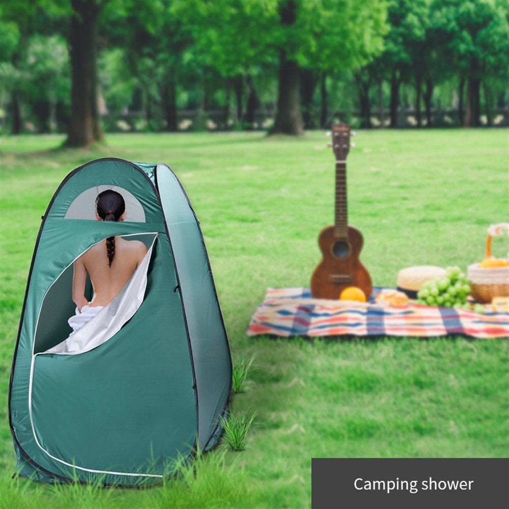 Tenozek Portable Changing Dressing Room for Outdoor, Portable Camping Beach Toilet Shower Tent, Privacy Shelter Tent, Pop up Tent Foldable with Carry Bag, Green