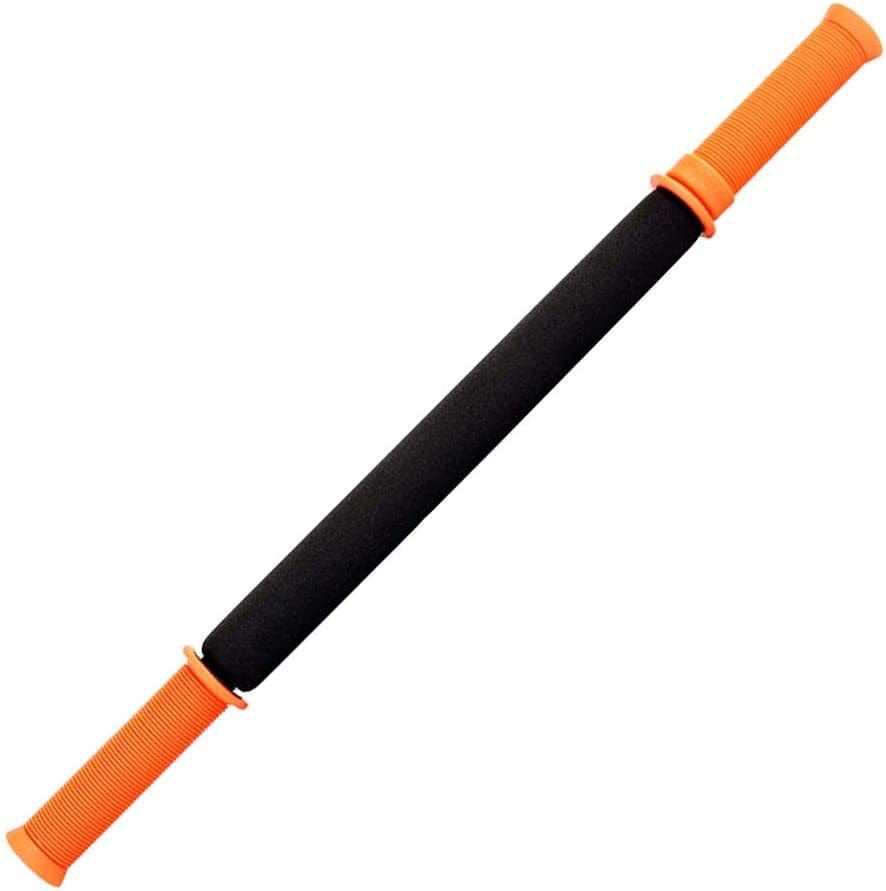 Tiger Tail 18In Massage Stick Portable Roller, Handheld, Deep Tissue Foam Roller, Body Massage and Myofascial Release Tool for Legs, Neck, Calves, Thighs, Shins & Back, the Original 18, Made in USA, Orange Black