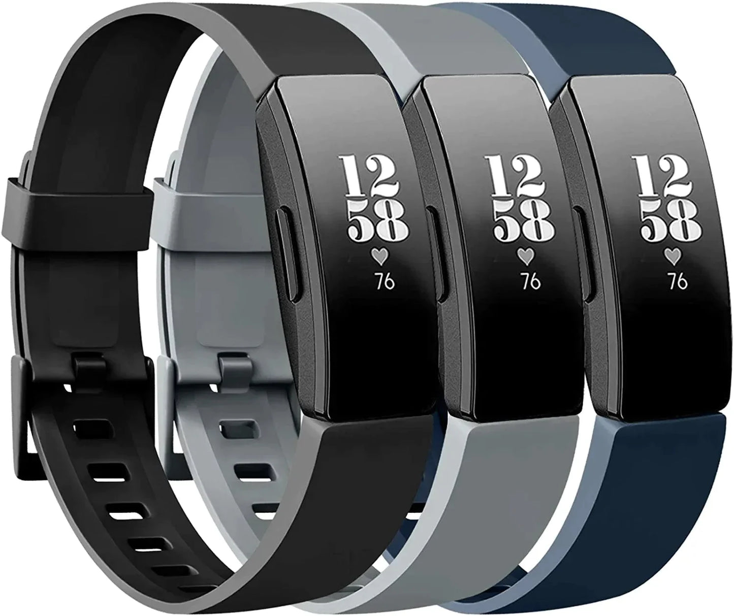 Tobfit Sport Bands Compatible with Fitbit Inspire Hr/Inspire/Ace 2 Fitness Tracker Accessories Strap for Women Men, Small Large