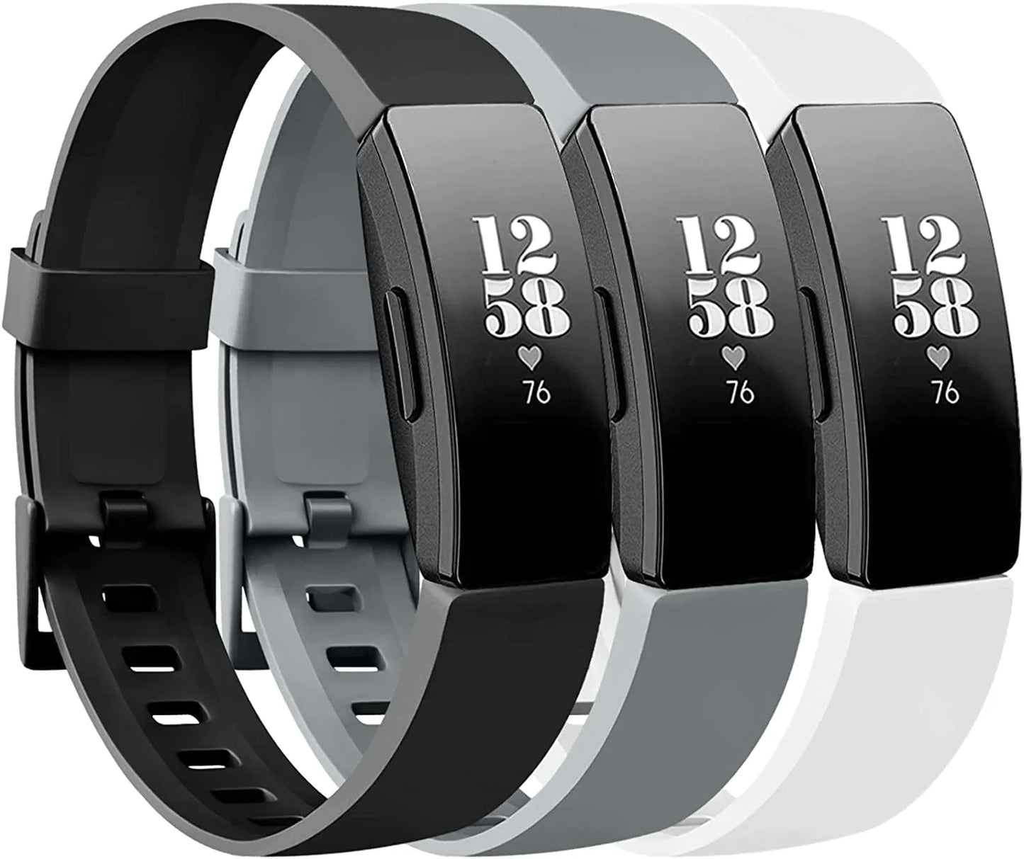 Tobfit Sport Bands Compatible with Fitbit Inspire Hr/Inspire/Ace 2 Fitness Tracker Accessories Strap for Women Men, Small Large