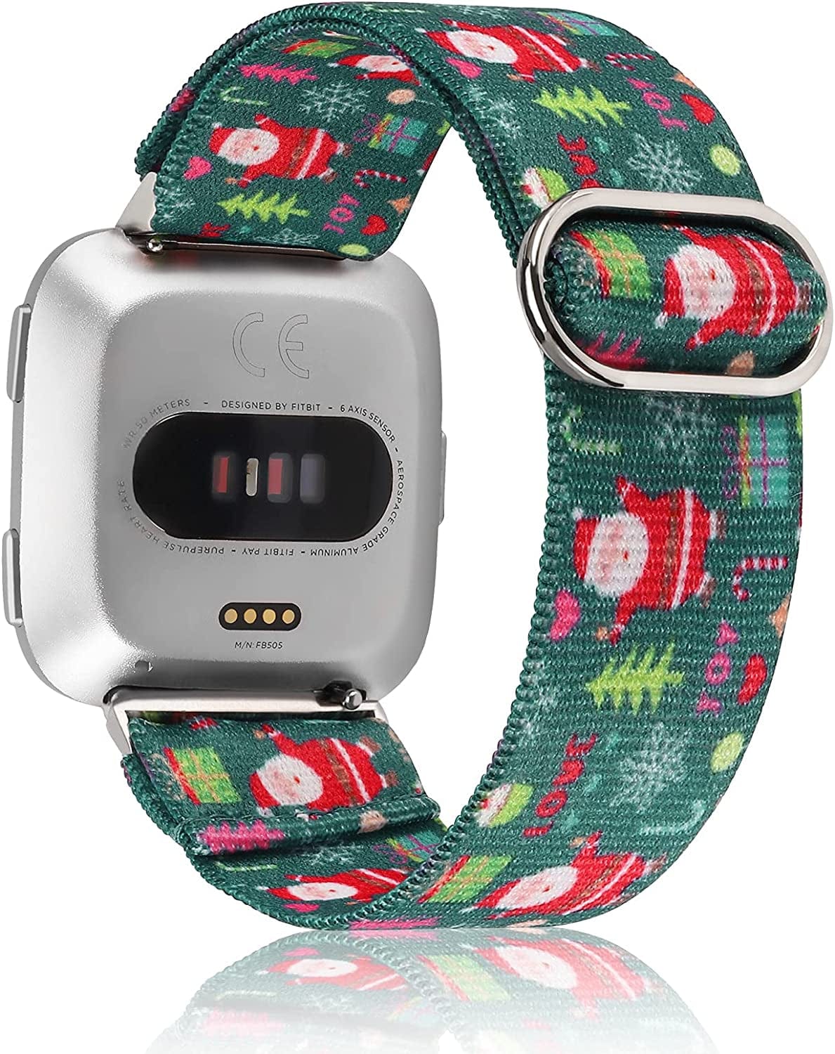 TOYOUTHS Compatible with Fitbit Versa/Versa 2 Bands for Women Men Adjustable Elastic Nylon Fabric Strap Replacement for Versa Lite Edition Stretchy Solo Loop Bracelet Wristband Accessories