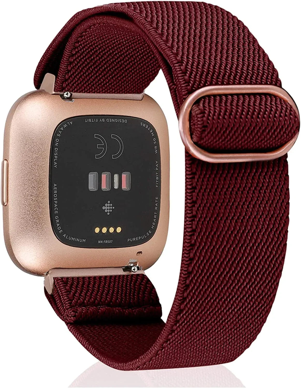 TOYOUTHS Compatible with Fitbit Versa/Versa 2 Bands for Women Men Adjustable Elastic Nylon Fabric Strap Replacement for Versa Lite Edition Stretchy Solo Loop Bracelet Wristband Accessories