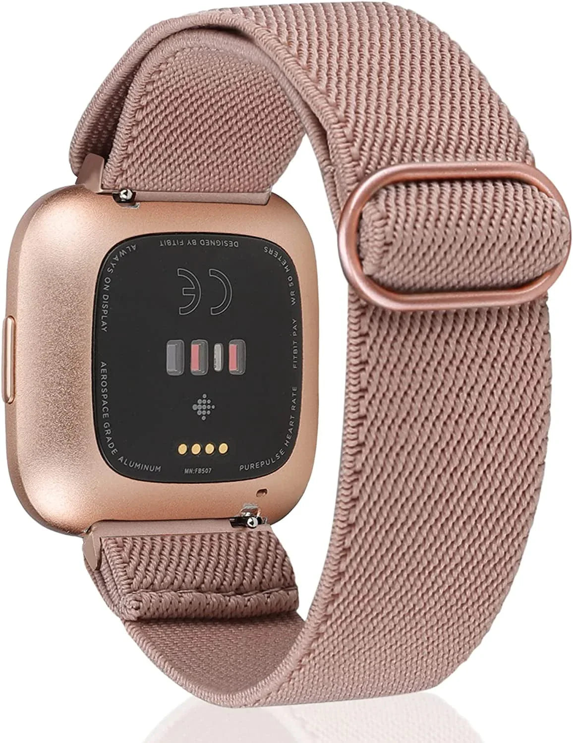 TOYOUTHS Compatible with Fitbit Versa/Versa 2 Bands for Women Men Adjustable Elastic Nylon Fabric Strap Replacement for Versa Lite Edition Stretchy Solo Loop Bracelet Wristband Accessories