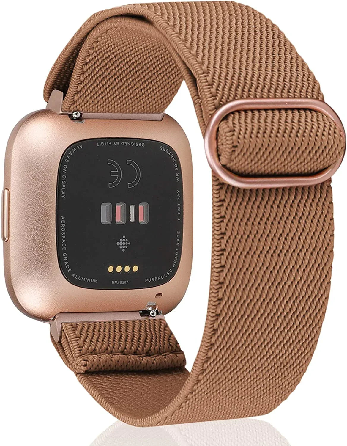 TOYOUTHS Compatible with Fitbit Versa/Versa 2 Bands for Women Men Adjustable Elastic Nylon Fabric Strap Replacement for Versa Lite Edition Stretchy Solo Loop Bracelet Wristband Accessories