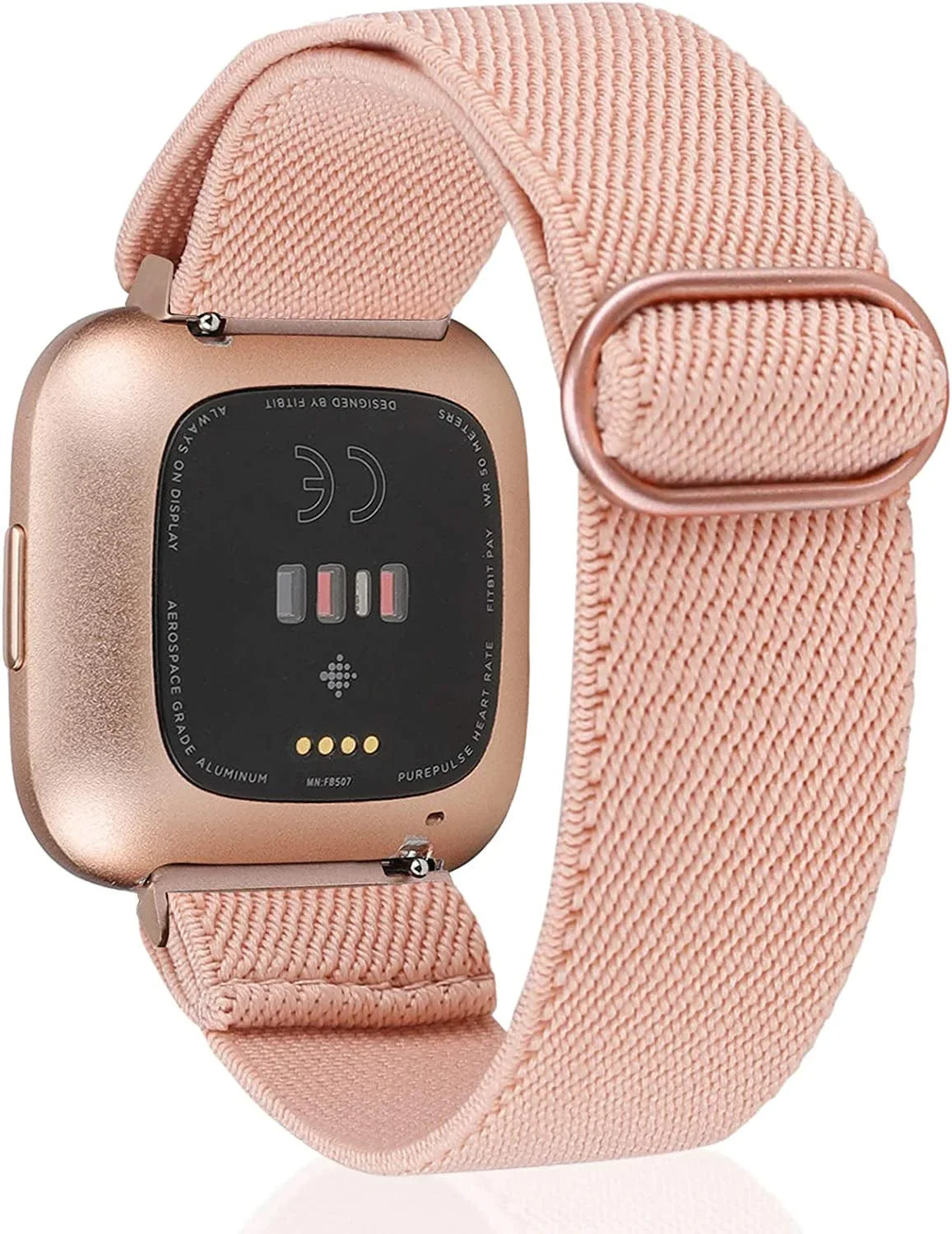 TOYOUTHS Compatible with Fitbit Versa/Versa 2 Bands for Women Men Adjustable Elastic Nylon Fabric Strap Replacement for Versa Lite Edition Stretchy Solo Loop Bracelet Wristband Accessories