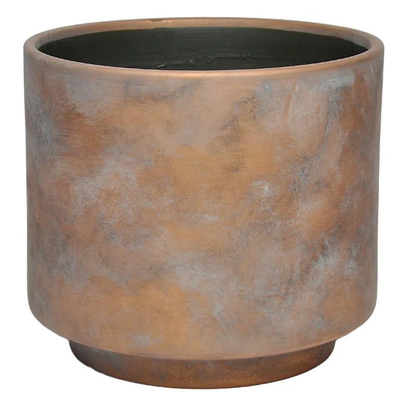 Catcci Indoor Aged Bronze Ceramic Carter Pot, 9.8"