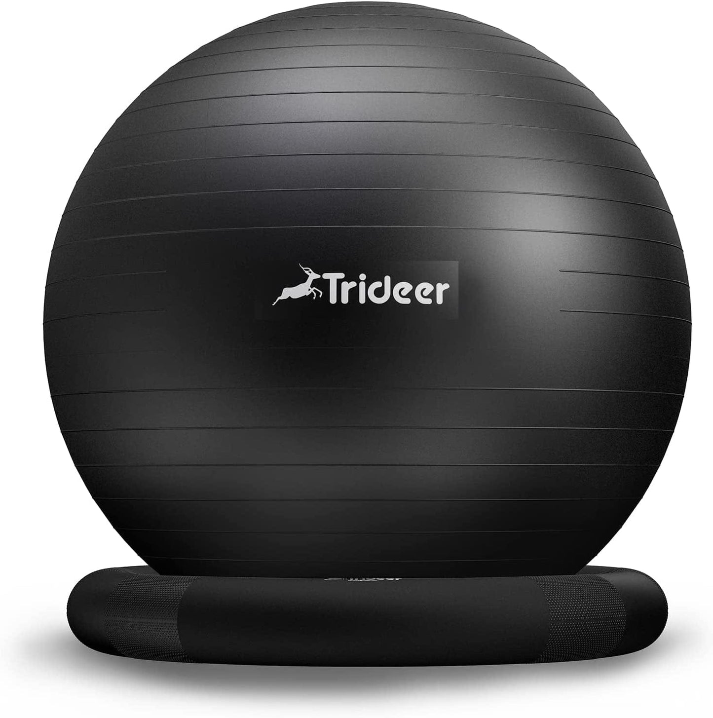 Trideer Ball Chair Yoga Ball Chair Exercise Ball Chair with Base for Home Office Desk, Stability Ball & Balance Ball Seat to Relieve Back Pain, Home Gym Workout Ball for Abs