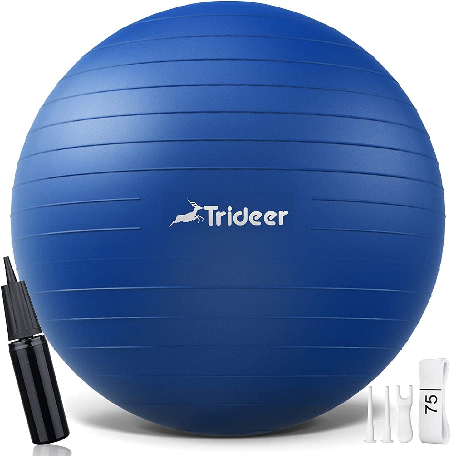 Trideer Exercise Ball, Nature Themed Yoga Ball, Easily Inflated Ball Chair, for Workout, Stability, Balance, Physical Therapy & Pregnancy, Quick Pump Included