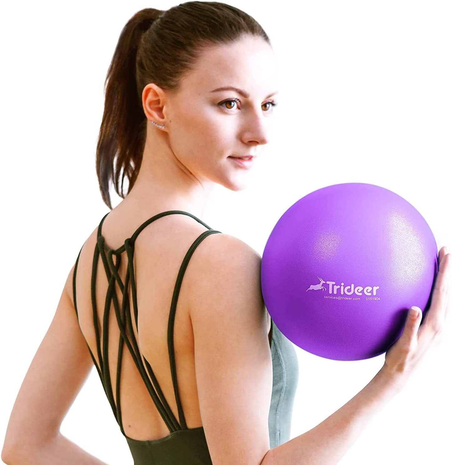 Trideer Pilates Ball 9 Inch Core Ball, Small Exercise Ball with Exercise Guide Barre Ball Bender Ball Mini Yoga Ball for Pilates, Yoga, Core Training, Physical Therapy, Balance, Stability, Stretching