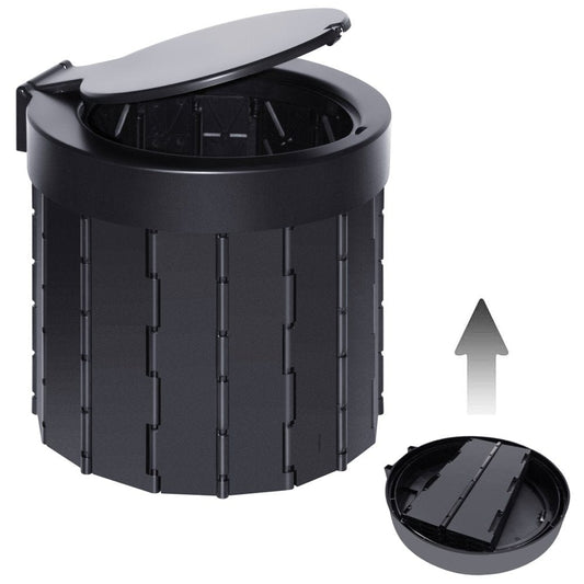 TRIPTIPS Portable Folding Toilet Travel Toilet Camping Toilet Car Toilet for Camping/Boat/Hiking/Long Trips/Beach (Black)