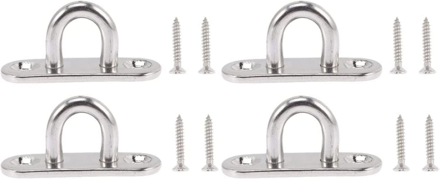 ULTECHNOVO 10Sets Chair Metal with Anchor Hooks Indoor Eye Suspension Mount Screw Trainer Wall Hammock Heavy Outdoor for Plate Duty Hanging Screws Bracket Stainless Swing Steel Gym Hardware