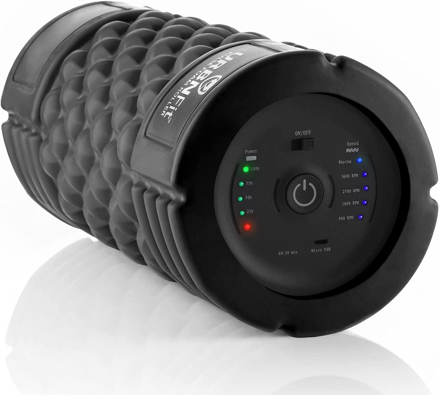 Urbnfit Vibrating Foam Roller - Electric Muscle & Back Roller W/ 5 Speeds for Physical Therapy Exercise, Deep Tissue Massage, Post Workout Recovery and Trigger Point Release﻿