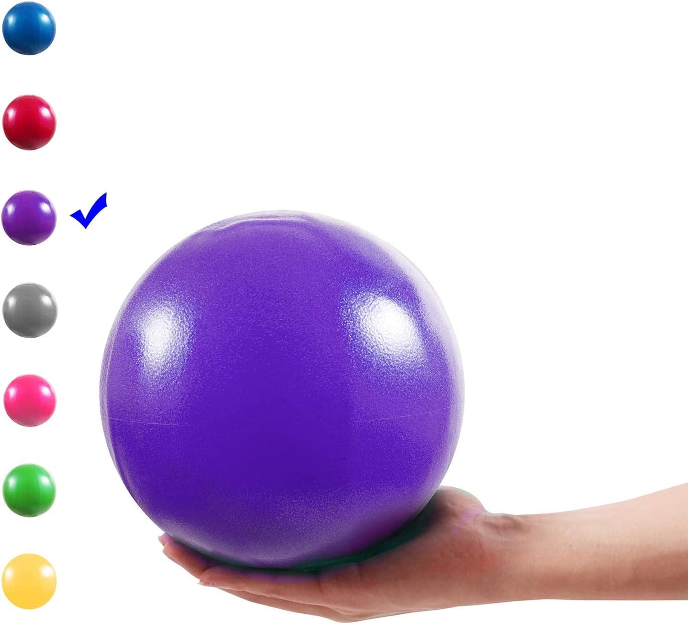 Vaupan Mini Exercise Ball, 9 Inch Small Gym Ball with Inflatable Straw for Yoga, Pilates, Stability, Barre, Physical Therapy, Stretching and Core Training, Improves Balance, Strength