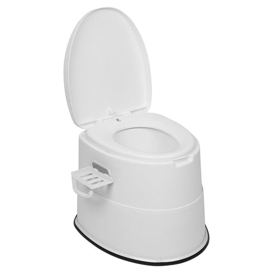 VINGLI Portable Toilet | Indoor Outdoor Commode W/Detachable Inner Bucket for Camping, Boat, Van, Emergency Use (White)