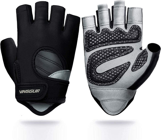 VINSGUIR Workout Gloves for Men and Women, Weight Lifting Gloves with Excellent Grip, Lightweight Gym Gloves for Weightlifting, Cycling, Exercise, Training, Pull Ups, Fitness, Climbing and Rowing