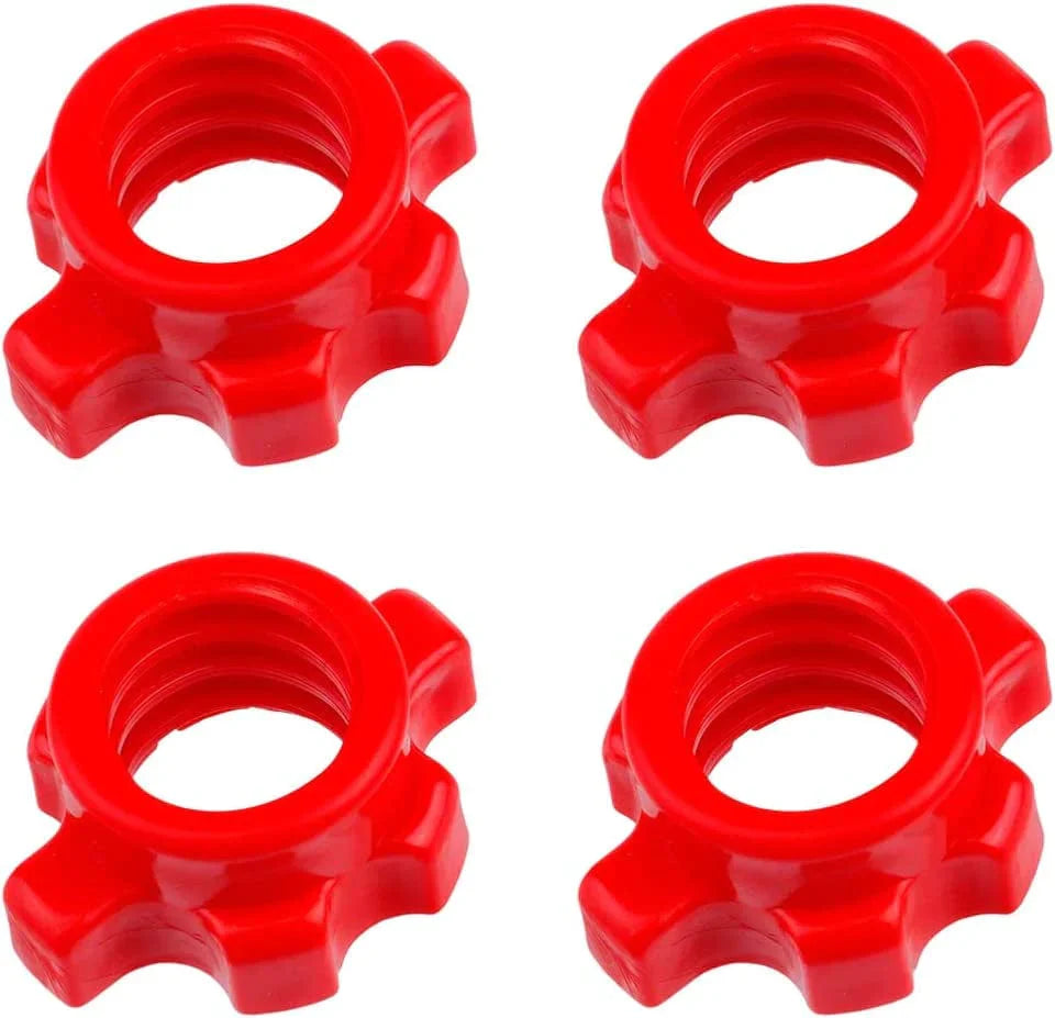 VOSAREA 4Pcs Dumbbell Bar Nut Barbells Spin Screw Clamp Fitness Equipment Accessories