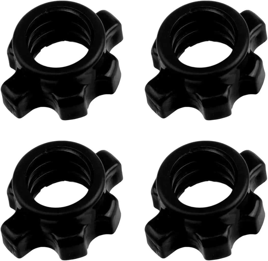 VOSAREA 4Pcs Dumbbell Bar Nut Barbells Spin Screw Clamp Fitness Equipment Accessories
