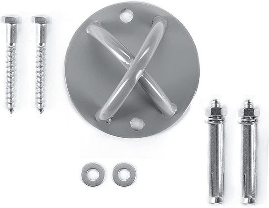 Wall Mount Bracket for TRX Suspension Straps, Ceiling Anchor X Mount for Olympic Rings, Body Weight Strength Training Systems, Yoga Swings Hammocks, Boxing Equipment