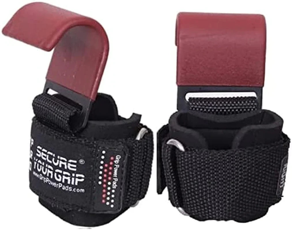 Weight Lifting Hooks Heavy Duty Lifting Wrist Straps Pull Ups Deadlift Straps Power Lifting Grips Padded Workout Straps for Weightlifting Gym Gloves for Men & Women Premium Workout Equipment