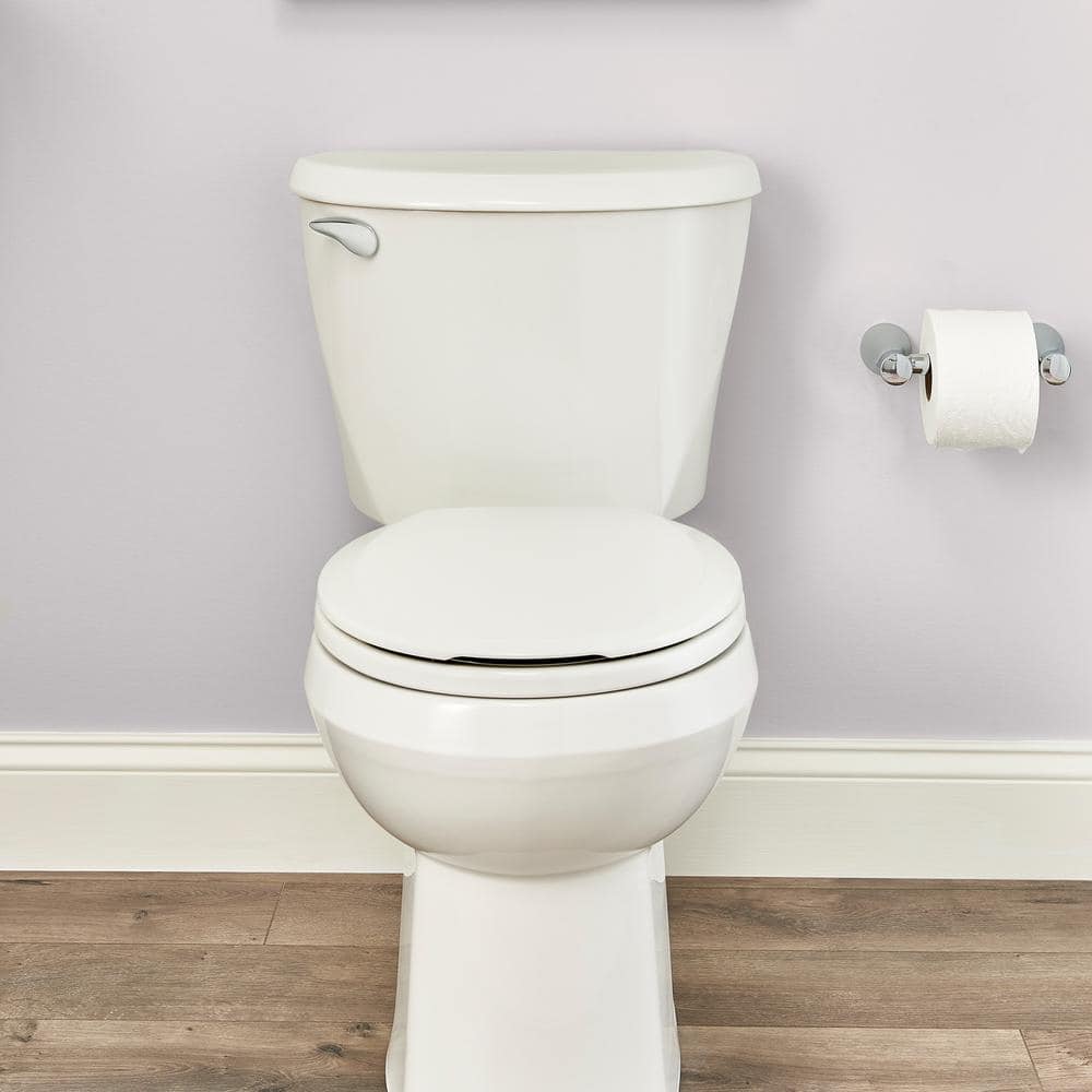 American Standard Reliant Two-Piece 1.28GPF Single Flush Round Standard Height Toilet- $60