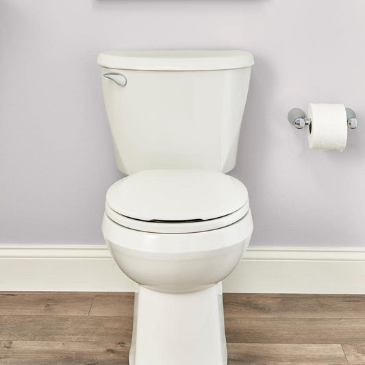 American Standard Reliant Two-Piece 1.28GPF Single Flush Round Standard Height Toilet- $60
