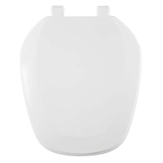 Toilet Seat Round Closed Square Front Eljer Emblem, White