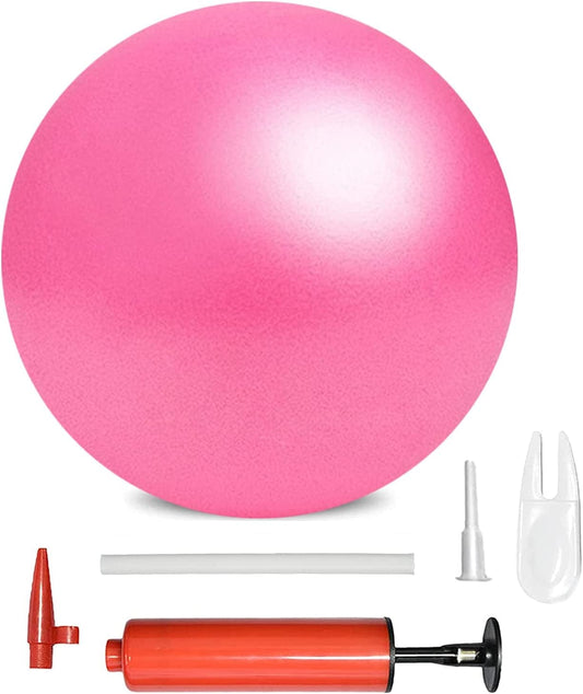 XIECCX Mini Yoga Balls 6 Inch Exercise Pilates Ball Therapy Ball Balance Ball Bender Ball Barre Equipment for Home Stability Squishy Training Physicalcore Training with Pump