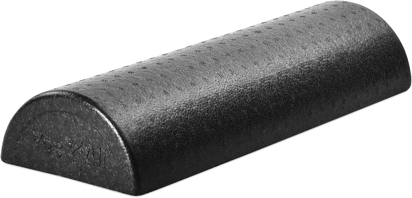 Yes4All High Density Half round Foam Roller Support Pain Relieved, Physical Therapy, Back, Leg and Muscle Restoration, 12", 18", 24", 36"