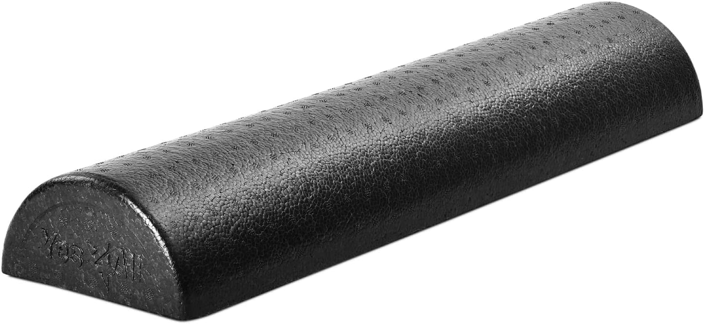 Yes4All High Density Half round Foam Roller Support Pain Relieved, Physical Therapy, Back, Leg and Muscle Restoration, 12", 18", 24", 36"