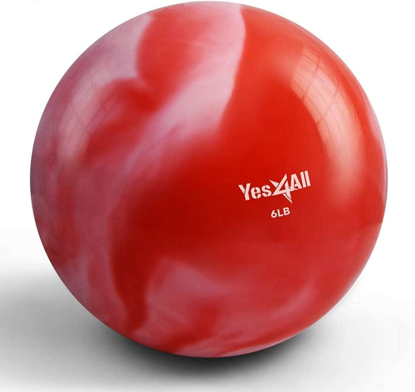 Yes4All Toning Ball (Marble/Diamond Grip/Smooth) - Soft Weighted Medicine Ball for Pilates, Yoga and Fitness