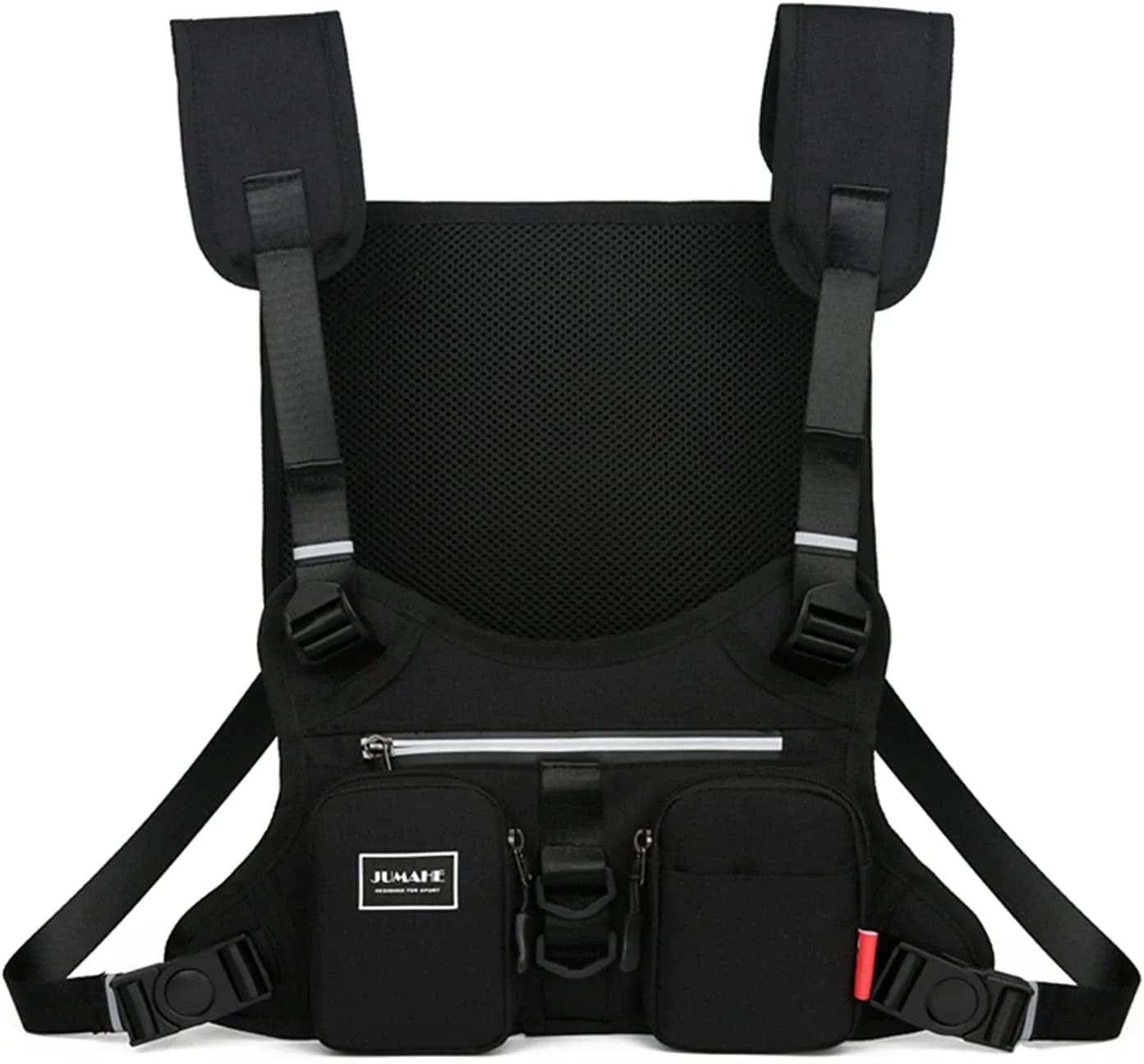 YEVHEV Running Backpack Vest Cell Phone and Accessories Holder Lightweight Pack for Walking Cycling (White)