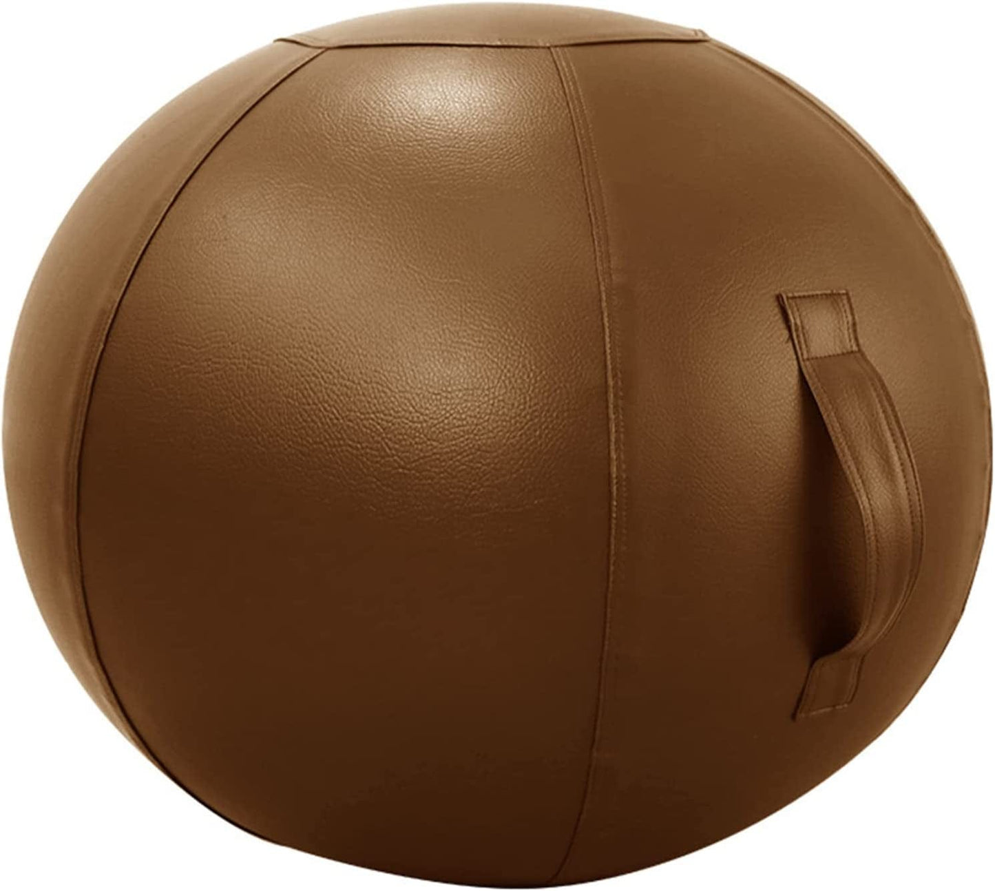 Yoga Ball Chair with Stability Ball Cover Pilates Exercise Ball Chair for Office and Desk Ergonomic Posture Exercise Ball Seat with Handle and Pump,Light Brown,29.5In