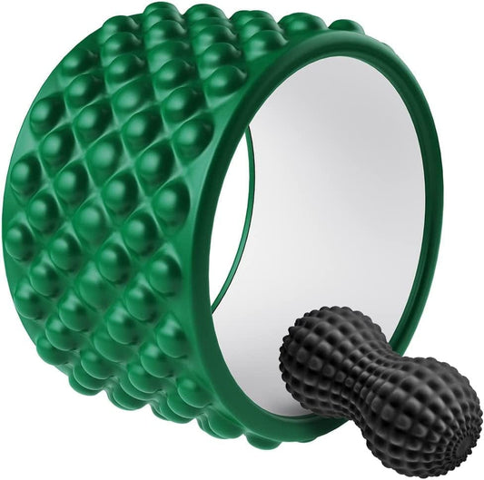 Yoga Wheel Roller, Foam Roller & Back Cracker for Back Pain Relief, Muscle Therapy, Deep Tissue Massage, Come with Peanut Massage Ball SELEWARE