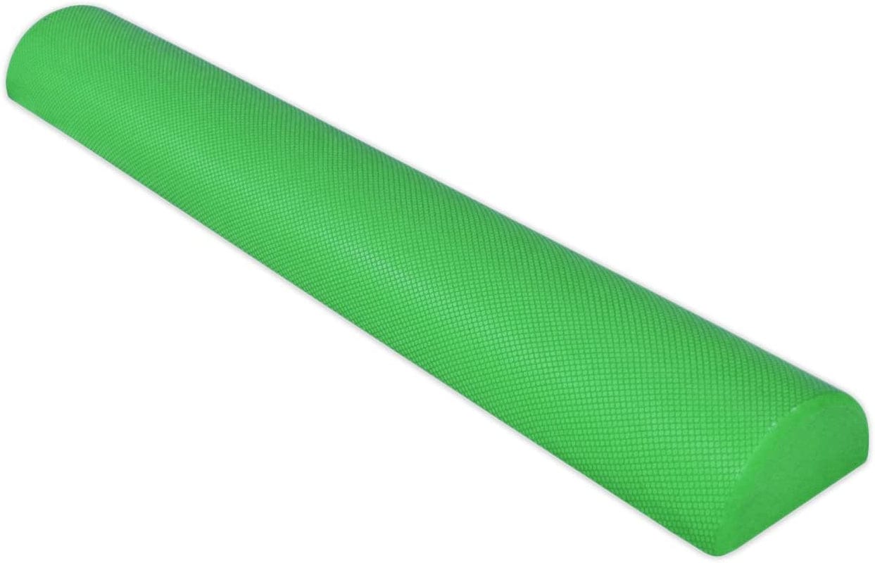 Yogaaccessories 36'' Half round EVA High Density Foam Roller - Green