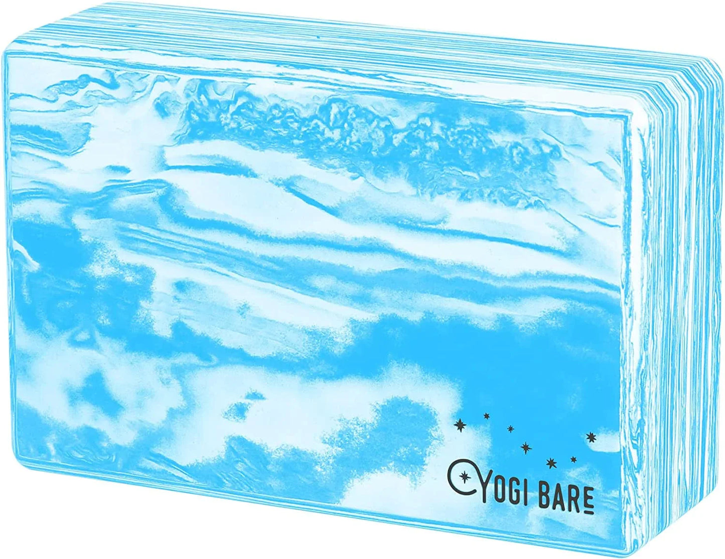 Yogi Bare Marble Yoga Block - Firm EVA Foam Yoga Brick - Pilates, Yoga Exercise Equipment & Meditation Accessories - Latex Free - 9" X 6" X 3"