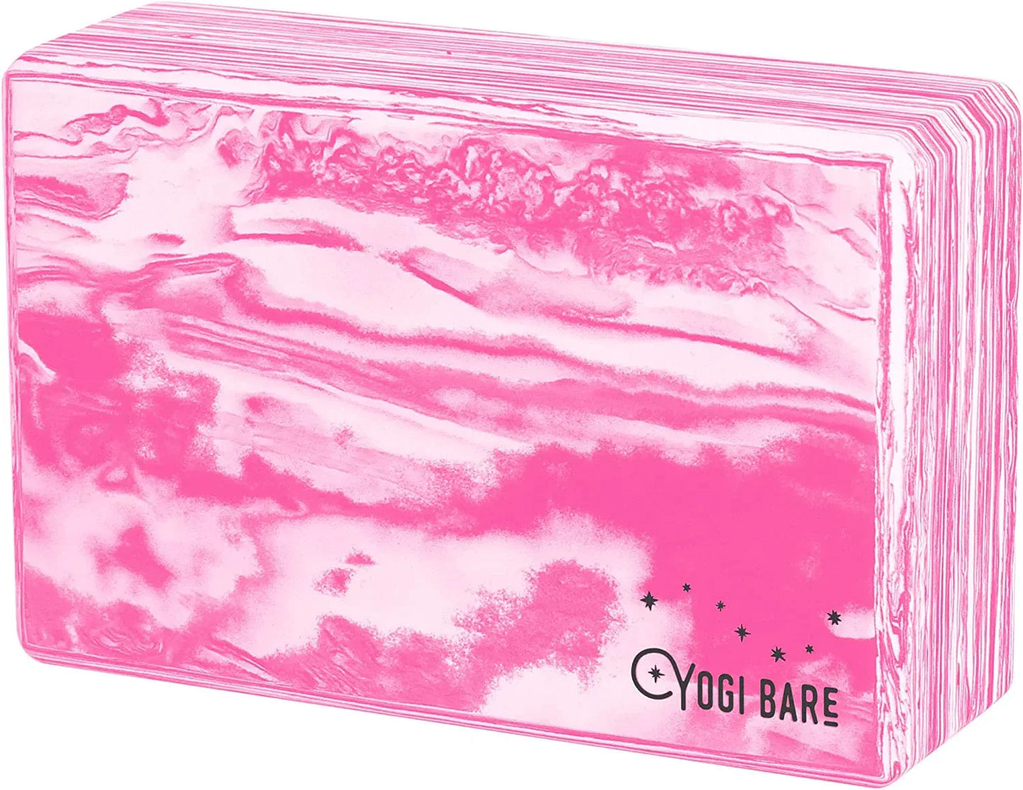 Yogi Bare Marble Yoga Block - Firm EVA Foam Yoga Brick - Pilates, Yoga Exercise Equipment & Meditation Accessories - Latex Free - 9" X 6" X 3"