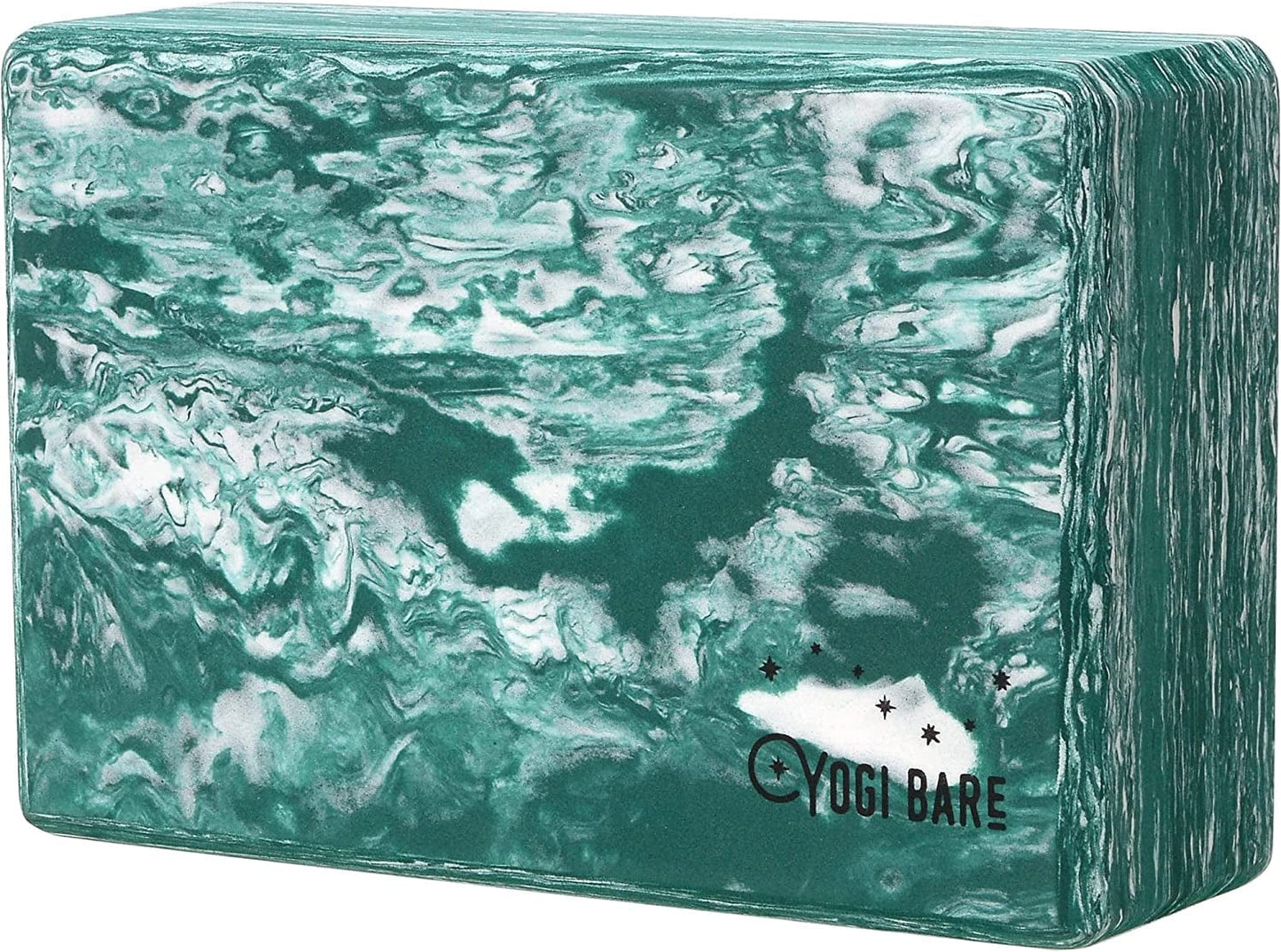 Yogi Bare Marble Yoga Block - Firm EVA Foam Yoga Brick - Pilates, Yoga Exercise Equipment & Meditation Accessories - Latex Free - 9" X 6" X 3"
